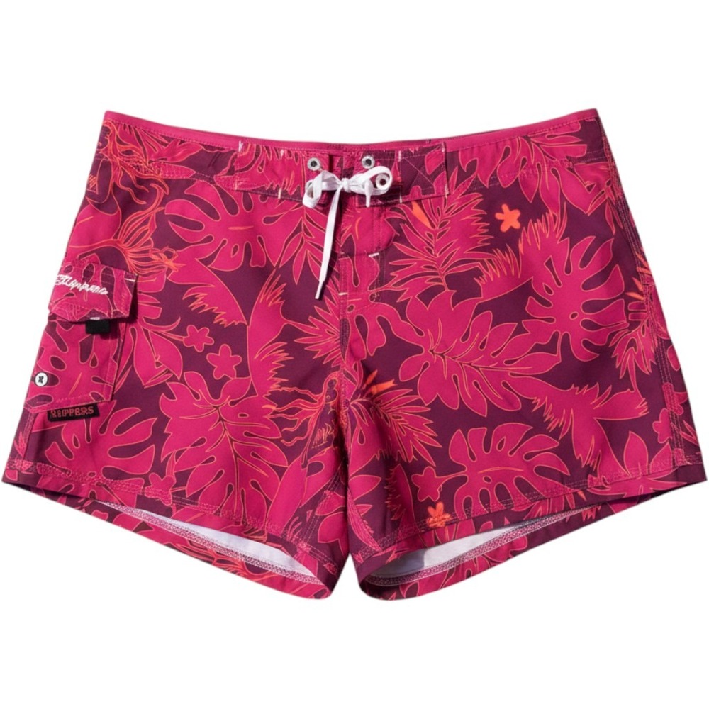 Maui Rippers‎ Board Shorts Pink Purple Tropical Monstera Print Swim Size 36